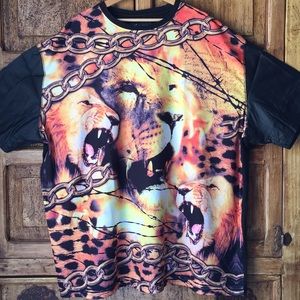 Makobi Lion Short Sleeve T-Shirt SZ 5XB